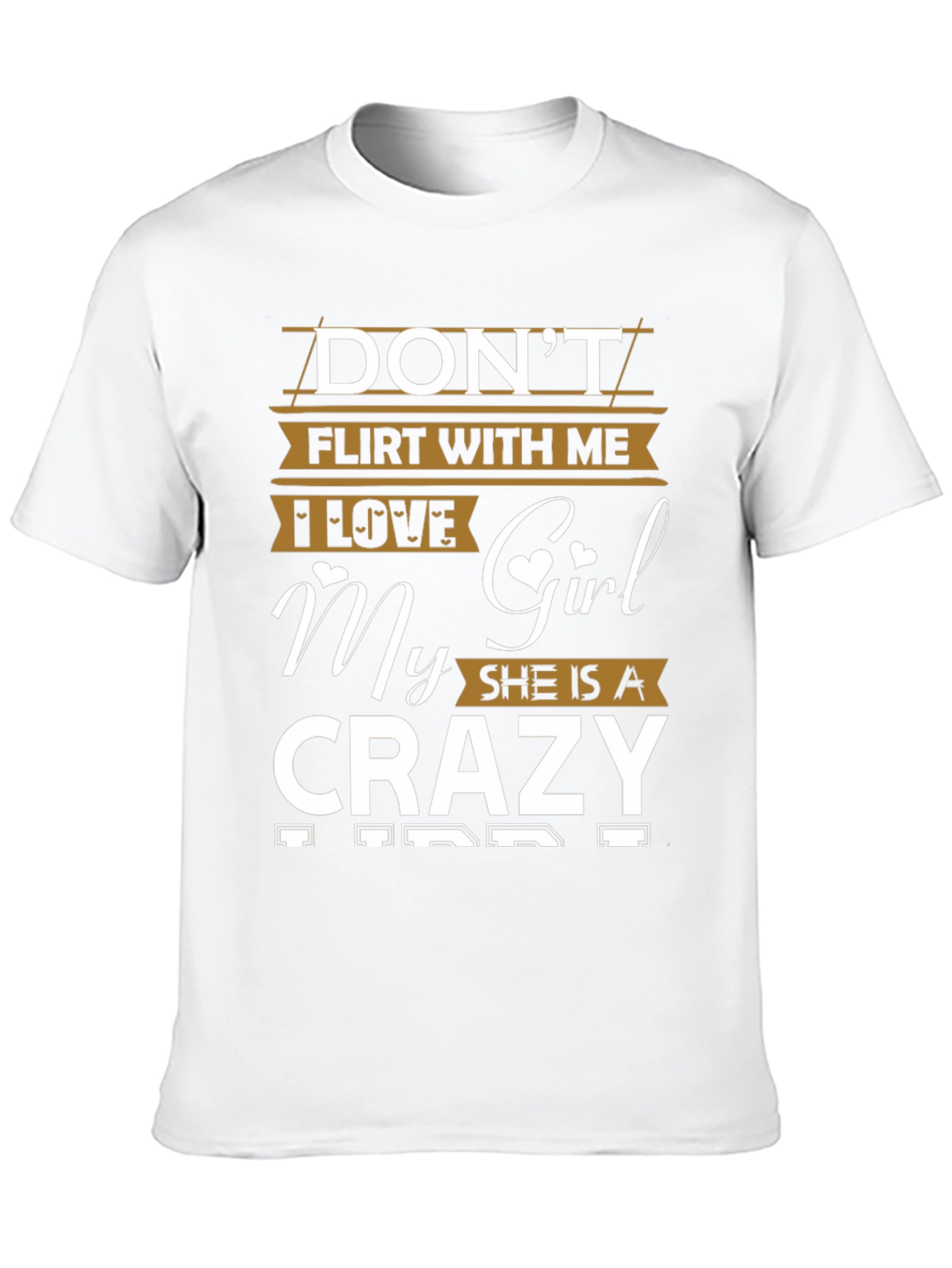 Camiseta Divertida No Flirtees Amo a Mi Chica Loca