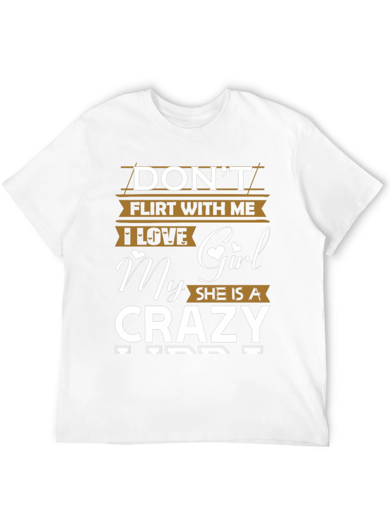 Camiseta Divertida No Flirtees Amo a Mi Chica Loca