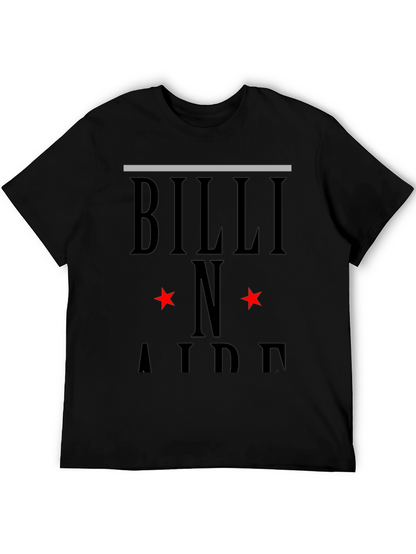 Camiseta Negra Billi N Aide Diseño Estrellas
