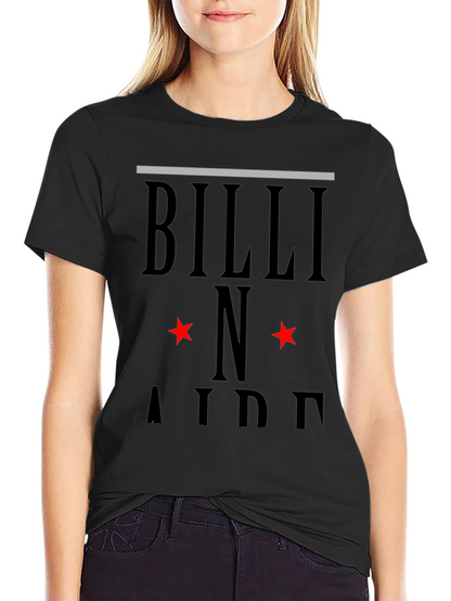 Camiseta Negra Billi N Aide Diseño Estrellas