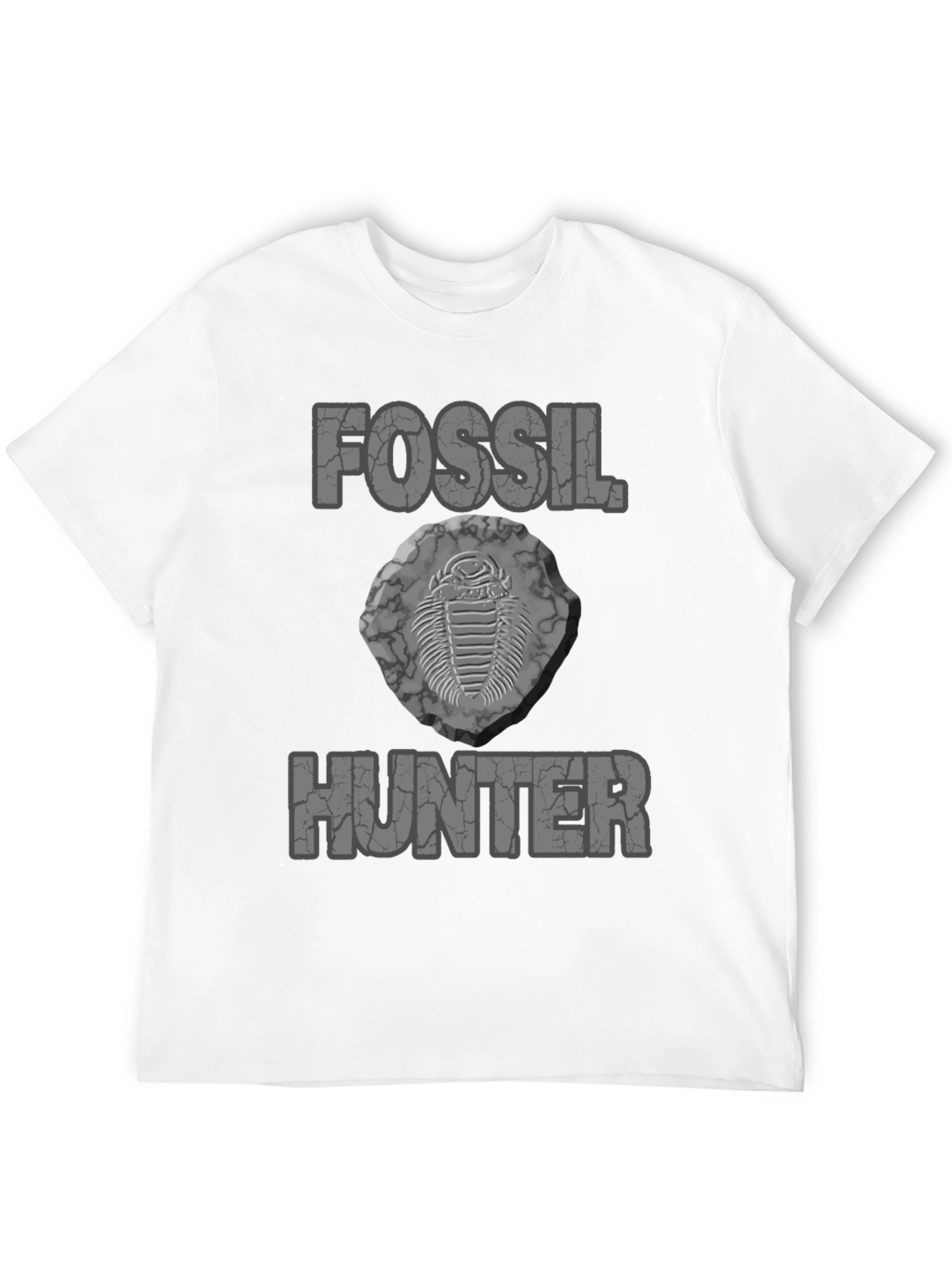 Camiseta Negra Fossil Hunter para Amantes de la Paleontología