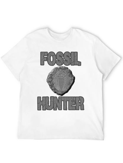 Camiseta Negra Fossil Hunter para Amantes de la Paleontología