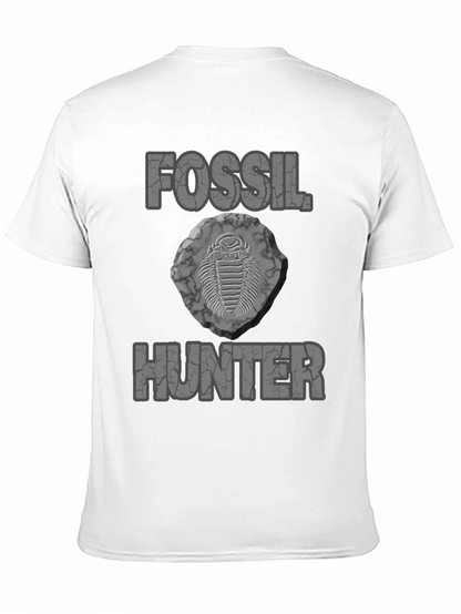 Camiseta Negra Fossil Hunter para Amantes de la Paleontología
