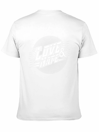 Camiseta Negra Amor & Odio Diseño Gráfico