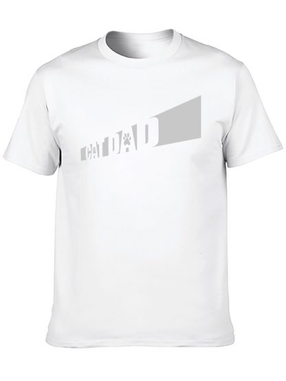 Camiseta Negra Cat Dad para Amantes de los Gatos