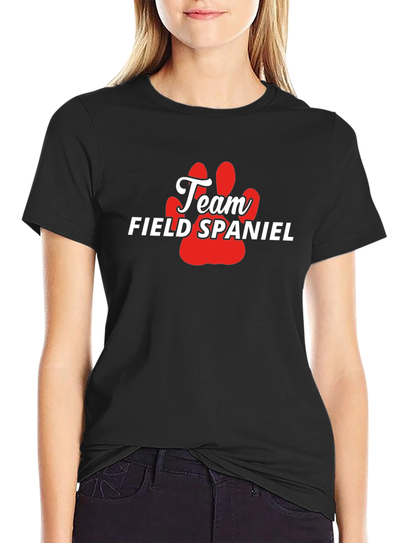 Camiseta Team Field Spaniel - Diseño Pata Perro
