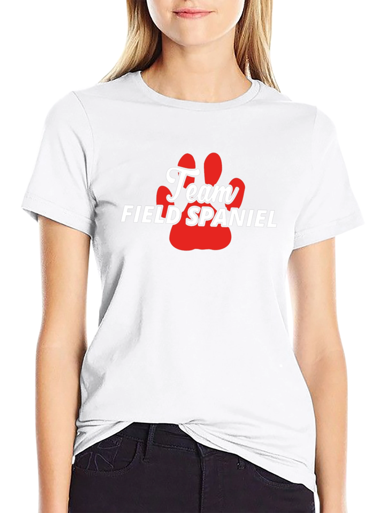 Camiseta Team Field Spaniel - Diseño Pata Perro