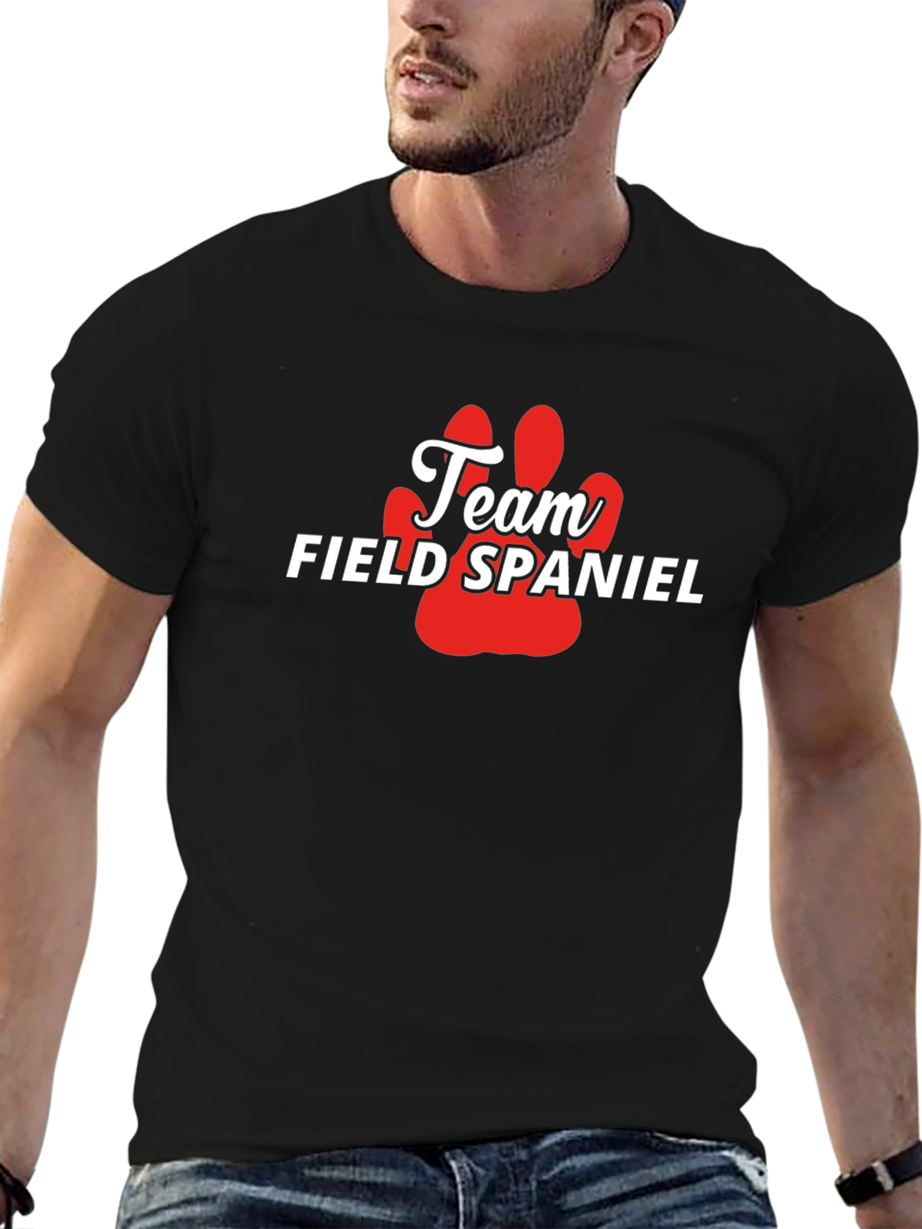 Camiseta Team Field Spaniel - Diseño Pata Perro