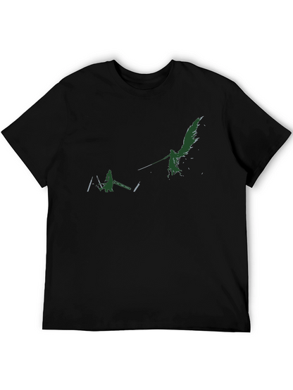 Camiseta Negra con Diseño de Personajes de Videojuegos