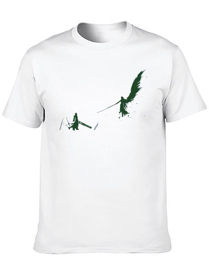 Camiseta Negra con Diseño de Personajes de Videojuegos