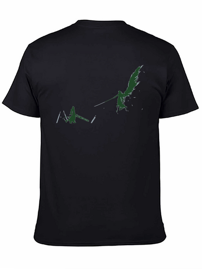 Camiseta Negra con Diseño de Personajes de Videojuegos