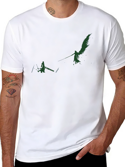 Camiseta Negra con Diseño de Personajes de Videojuegos
