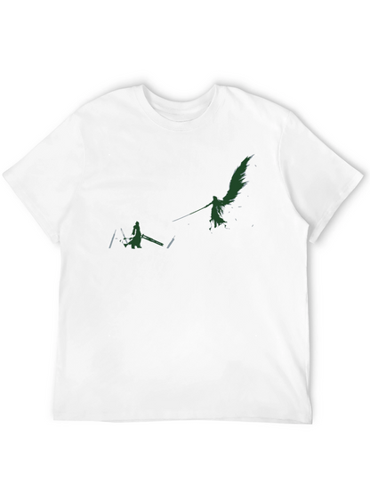 Camiseta Negra con Diseño de Personajes de Videojuegos