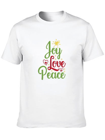 Camiseta Negra Joy Love Peace Festiva