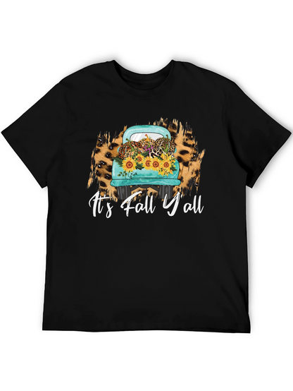 Camiseta Its Fall Yall Camioneta Calabazas