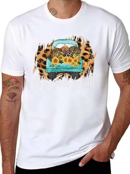 Camiseta Its Fall Yall Camioneta Calabazas