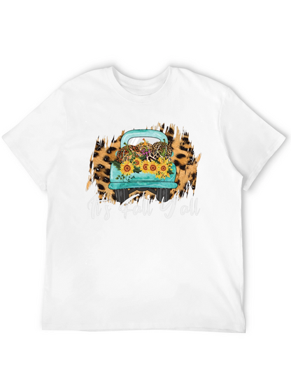 Camiseta Its Fall Yall Camioneta Calabazas