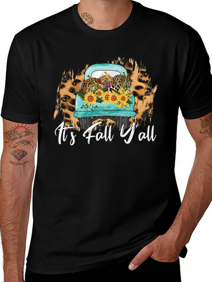 Camiseta Its Fall Yall Camioneta Calabazas