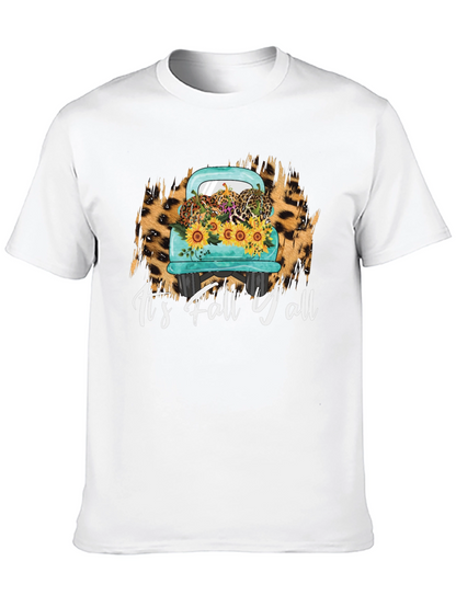 Camiseta Its Fall Yall Camioneta Calabazas