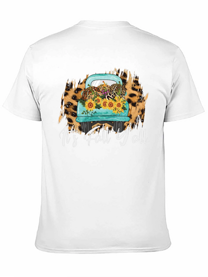 Camiseta Its Fall Yall Camioneta Calabazas