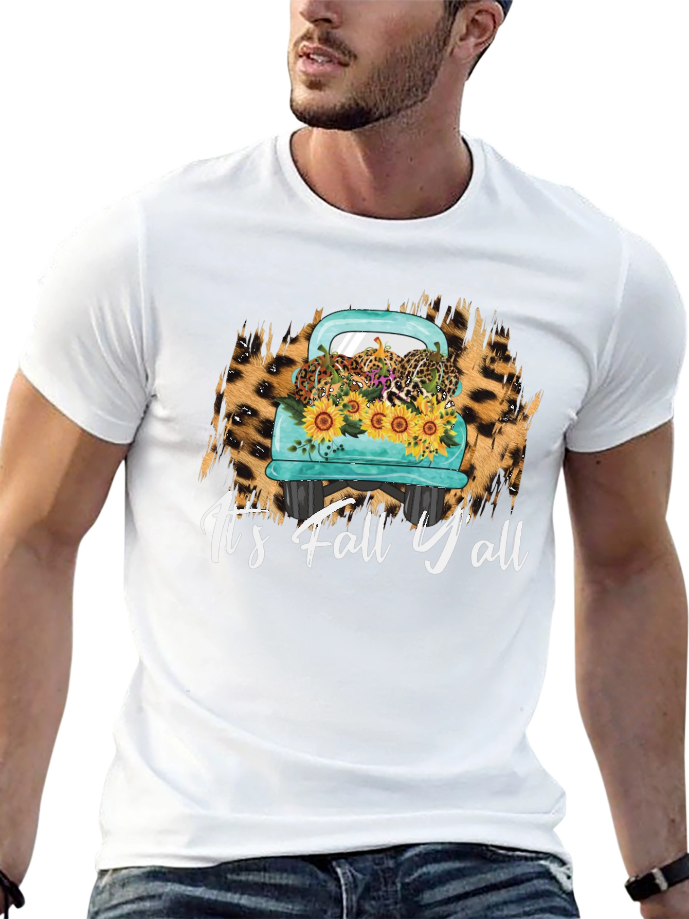 Camiseta Its Fall Yall Camioneta Calabazas
