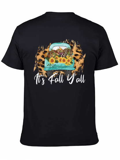 Camiseta Its Fall Yall Camioneta Calabazas