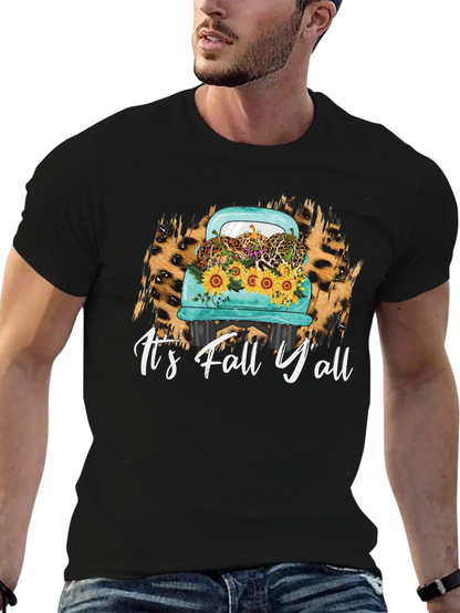 Camiseta Its Fall Yall Camioneta Calabazas