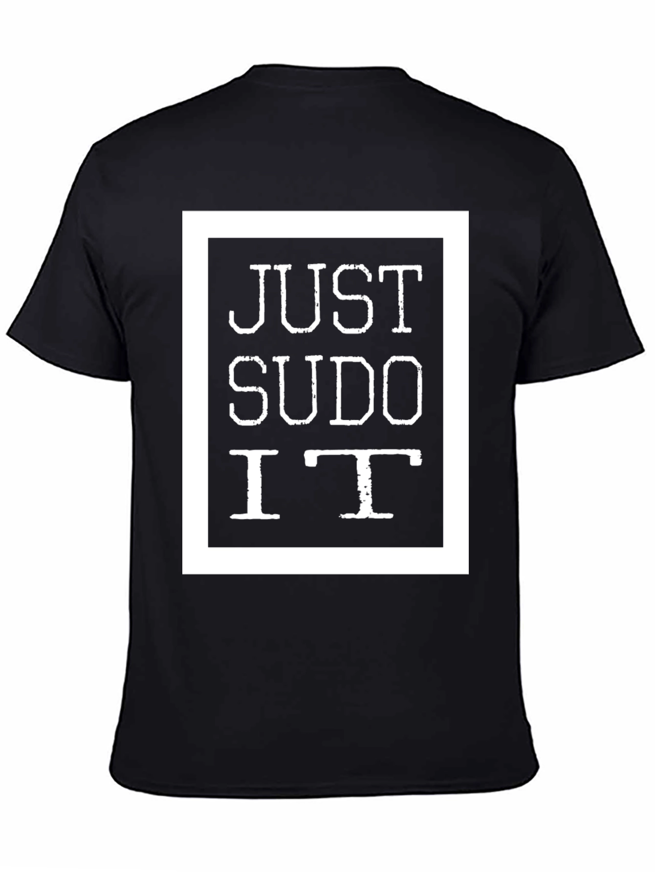 Camiseta Negra Just Sudo It - Informática