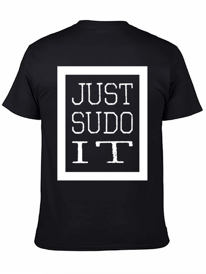 Camiseta Negra Just Sudo It - Informática