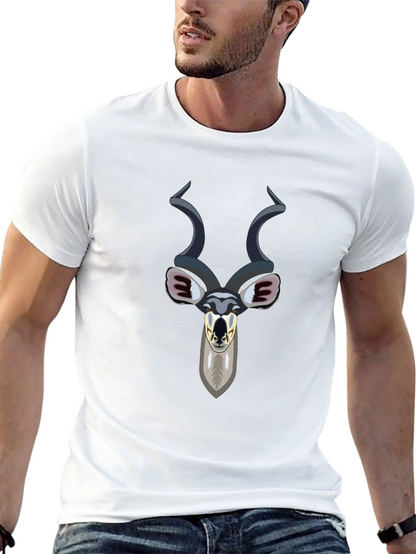 Camiseta Negra con Diseño de Antílope Kudu