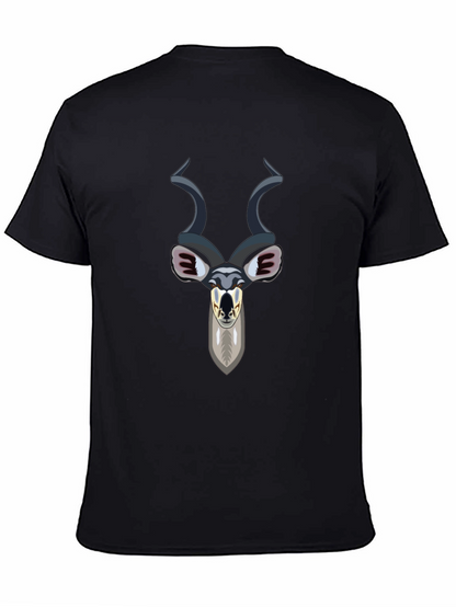 Camiseta Negra con Diseño de Antílope Kudu