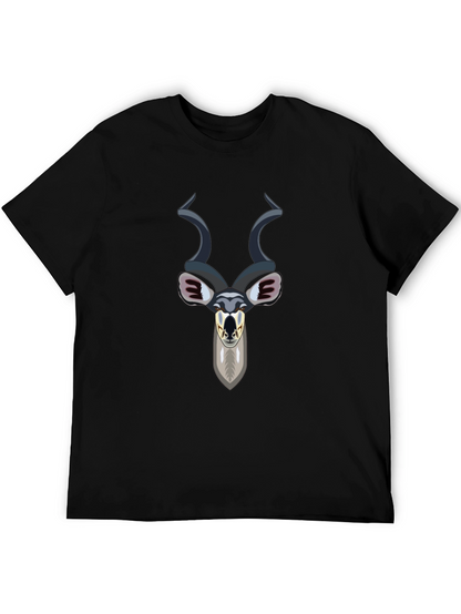 Camiseta Negra con Diseño de Antílope Kudu