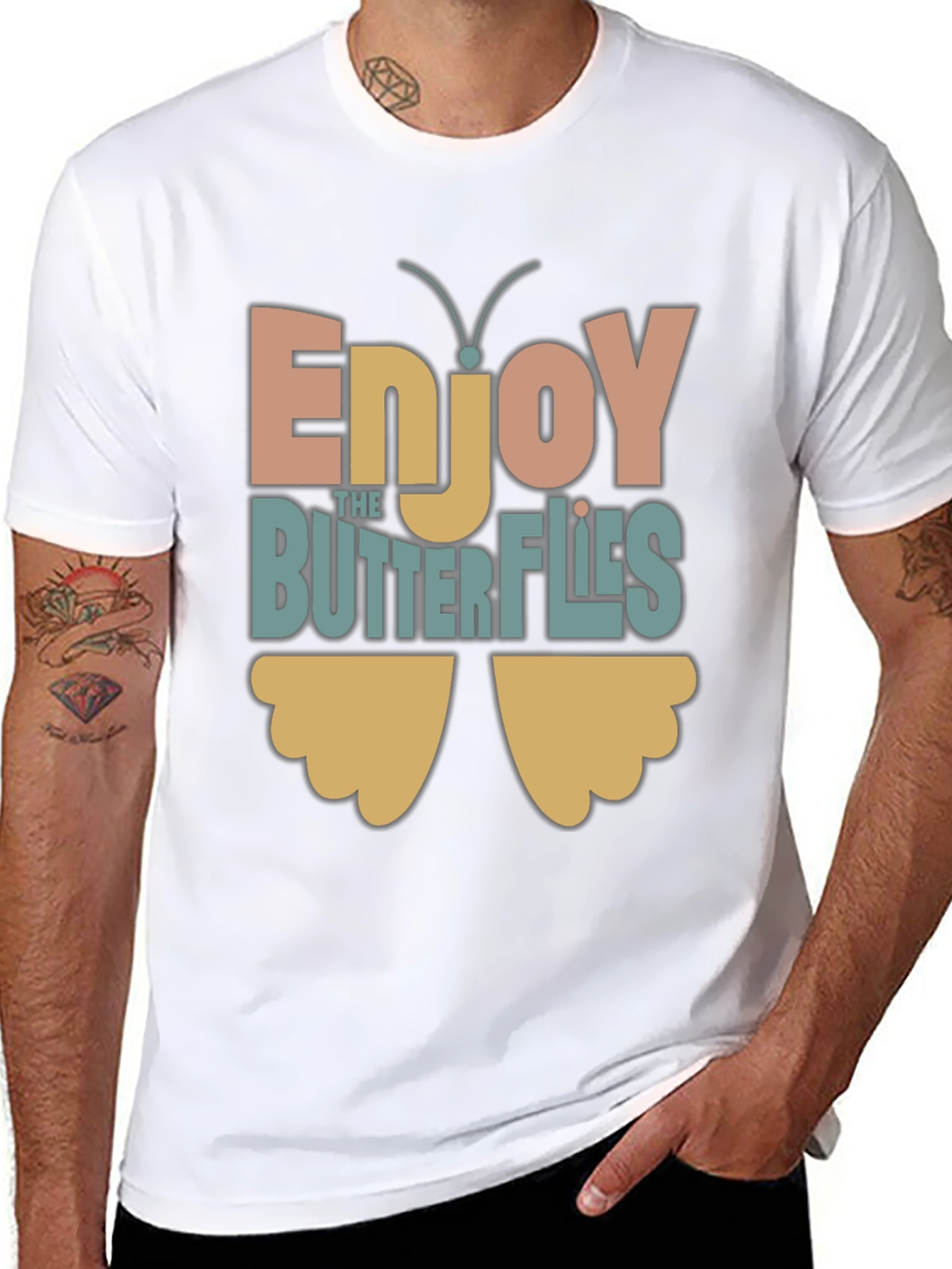 Camiseta Enjoy the Butterflies para Hombre