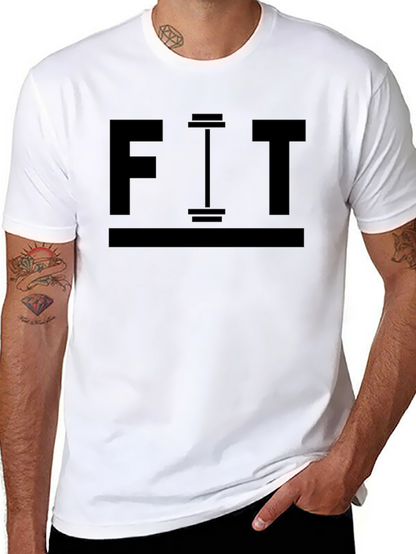 Camiseta Negra Hombre FIT Gimnasio
