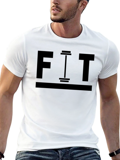 Camiseta Negra Hombre FIT Gimnasio