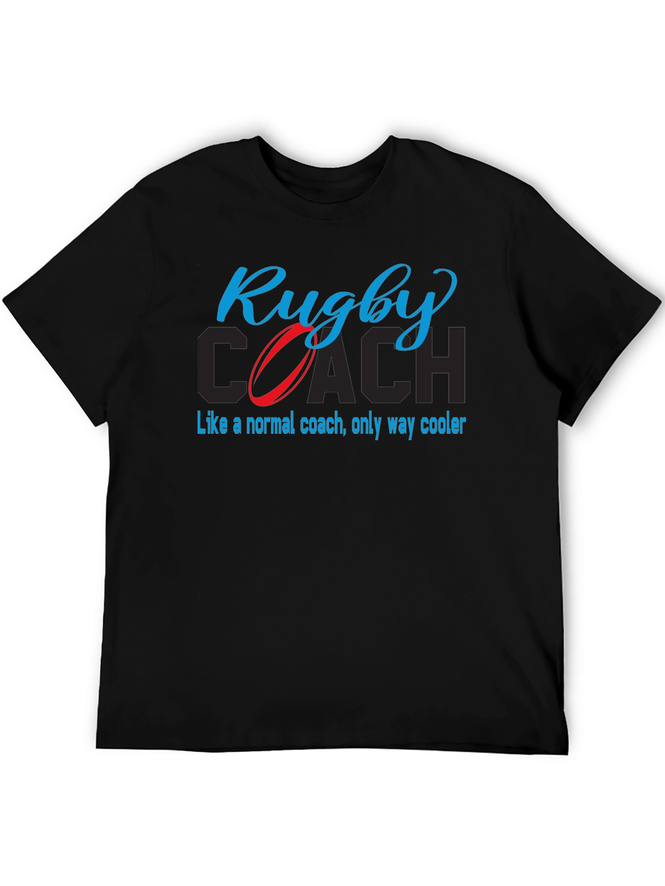 Camiseta Negra Rugby Coach - Estilo Único