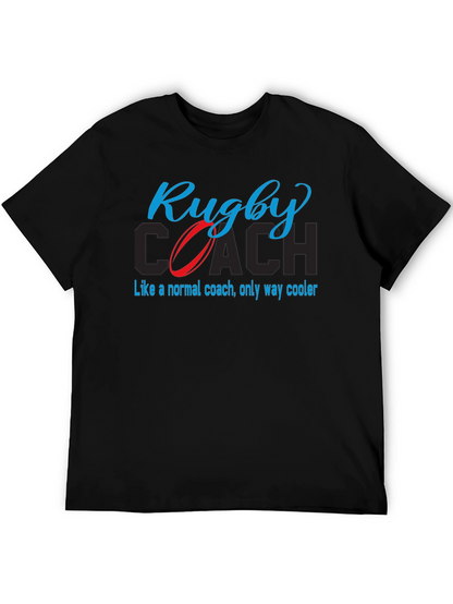 Camiseta Negra Rugby Coach - Estilo Único