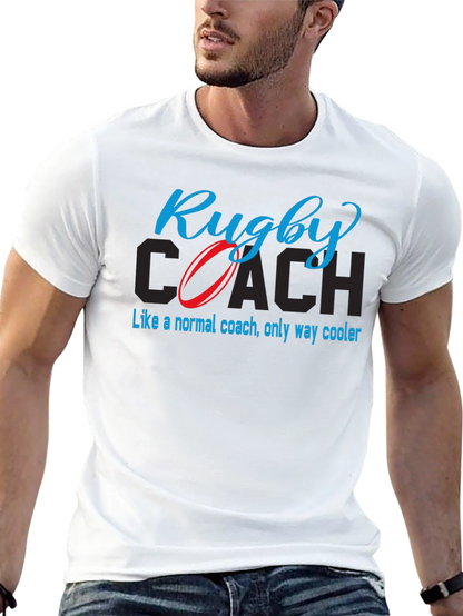 Camiseta Negra Rugby Coach - Estilo Único