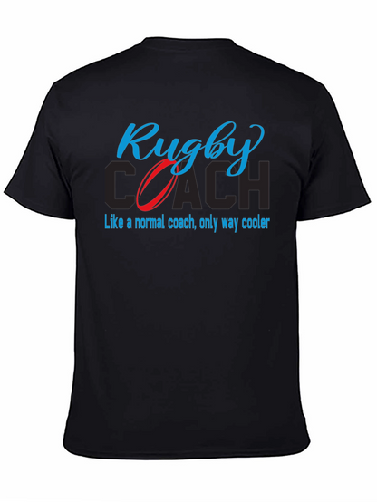 Camiseta Negra Rugby Coach - Estilo Único