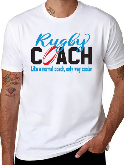 Camiseta Negra Rugby Coach - Estilo Único