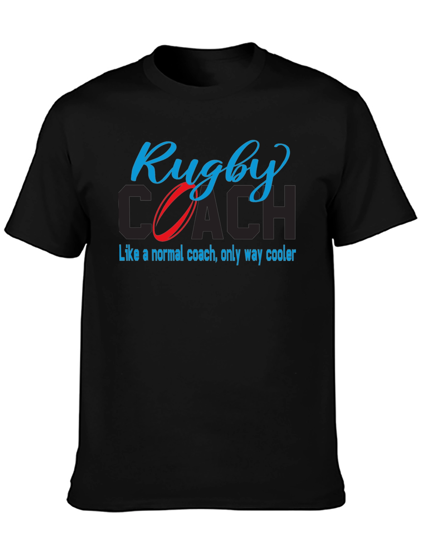 Camiseta Negra Rugby Coach - Estilo Único
