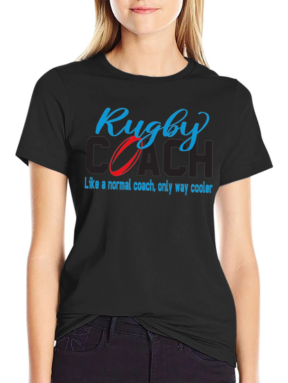 Camiseta Negra Rugby Coach - Estilo Único