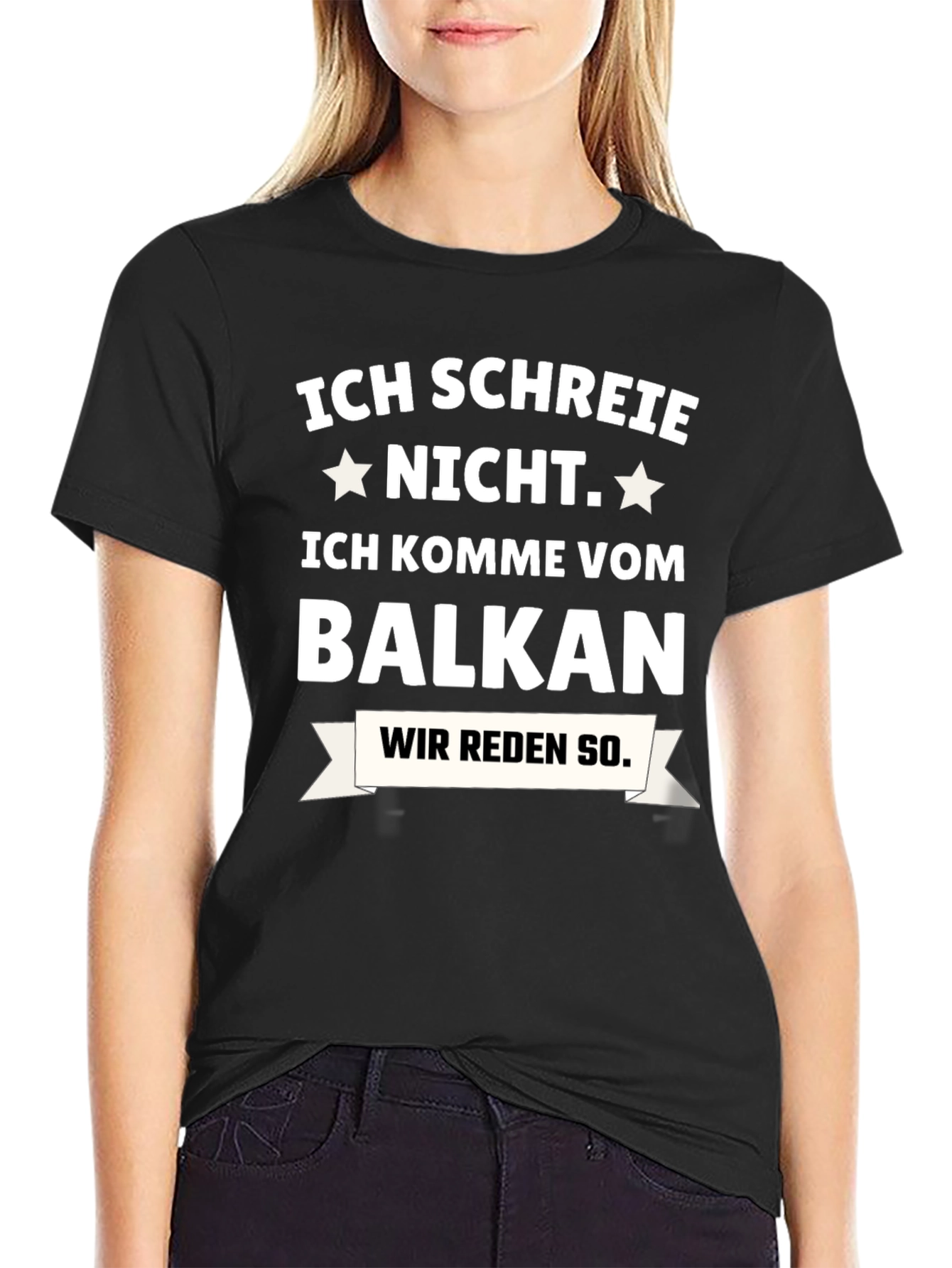 Camiseta Negra: ¡No Grito Soy del Balkan!