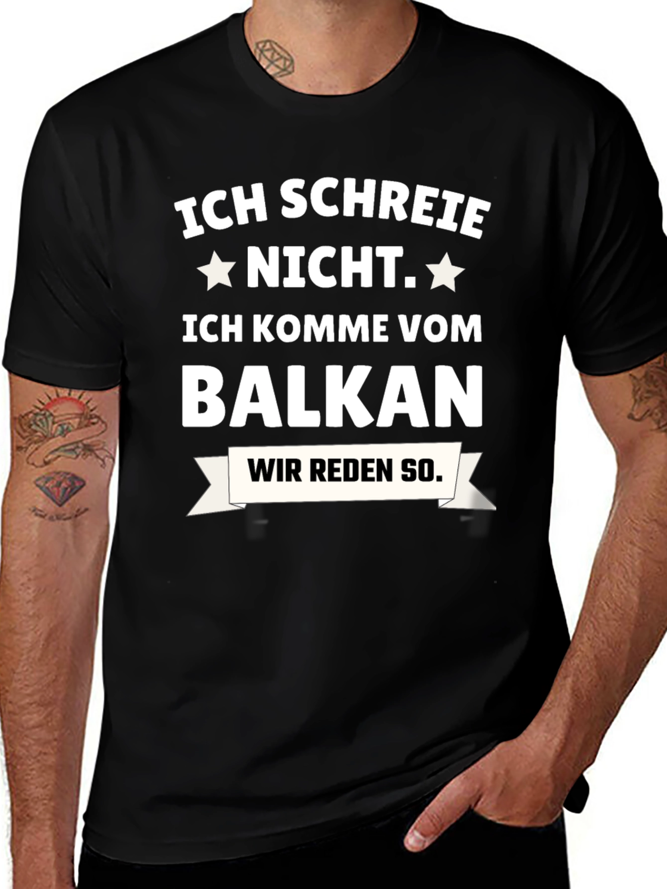 Camiseta Negra: ¡No Grito Soy del Balkan!