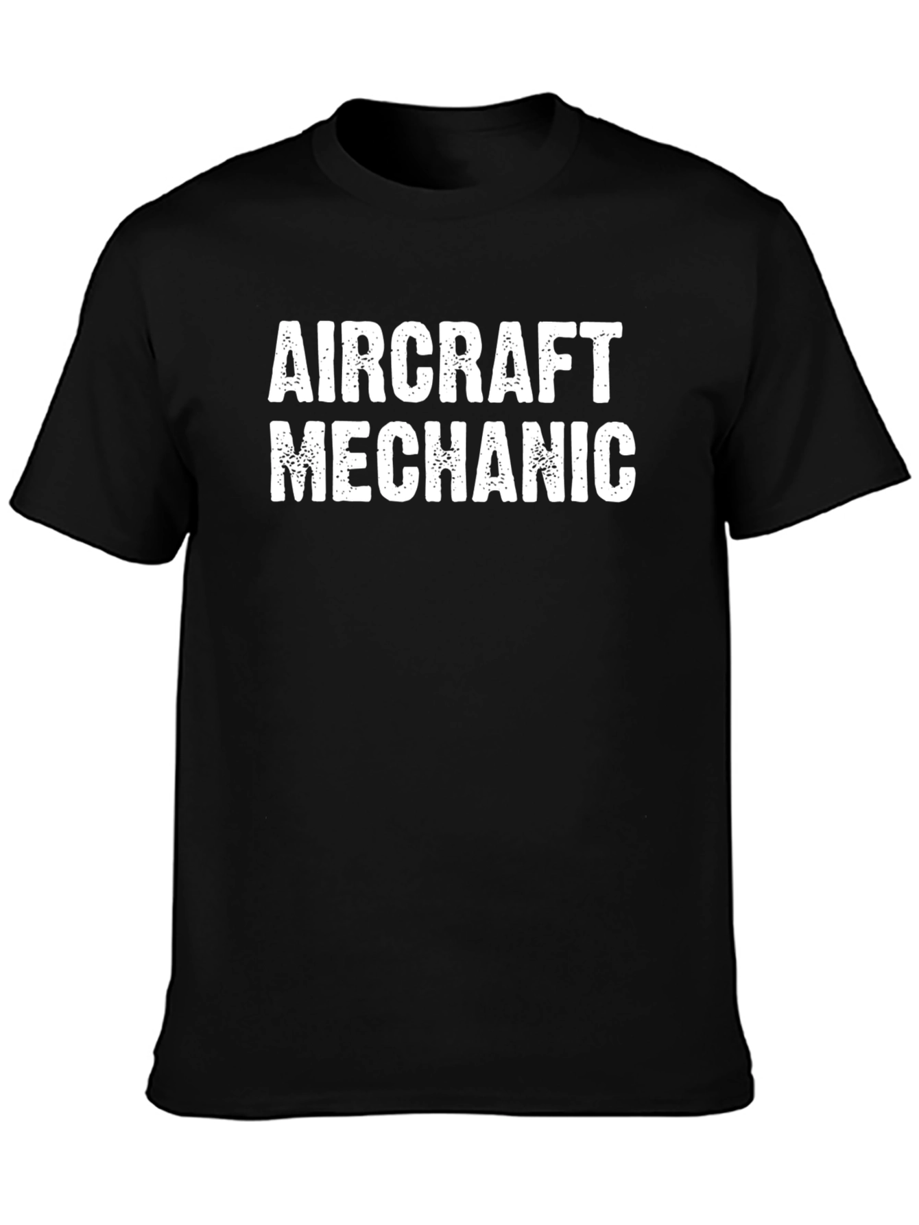 Camiseta Negra Aircraft Mechanic para Hombre