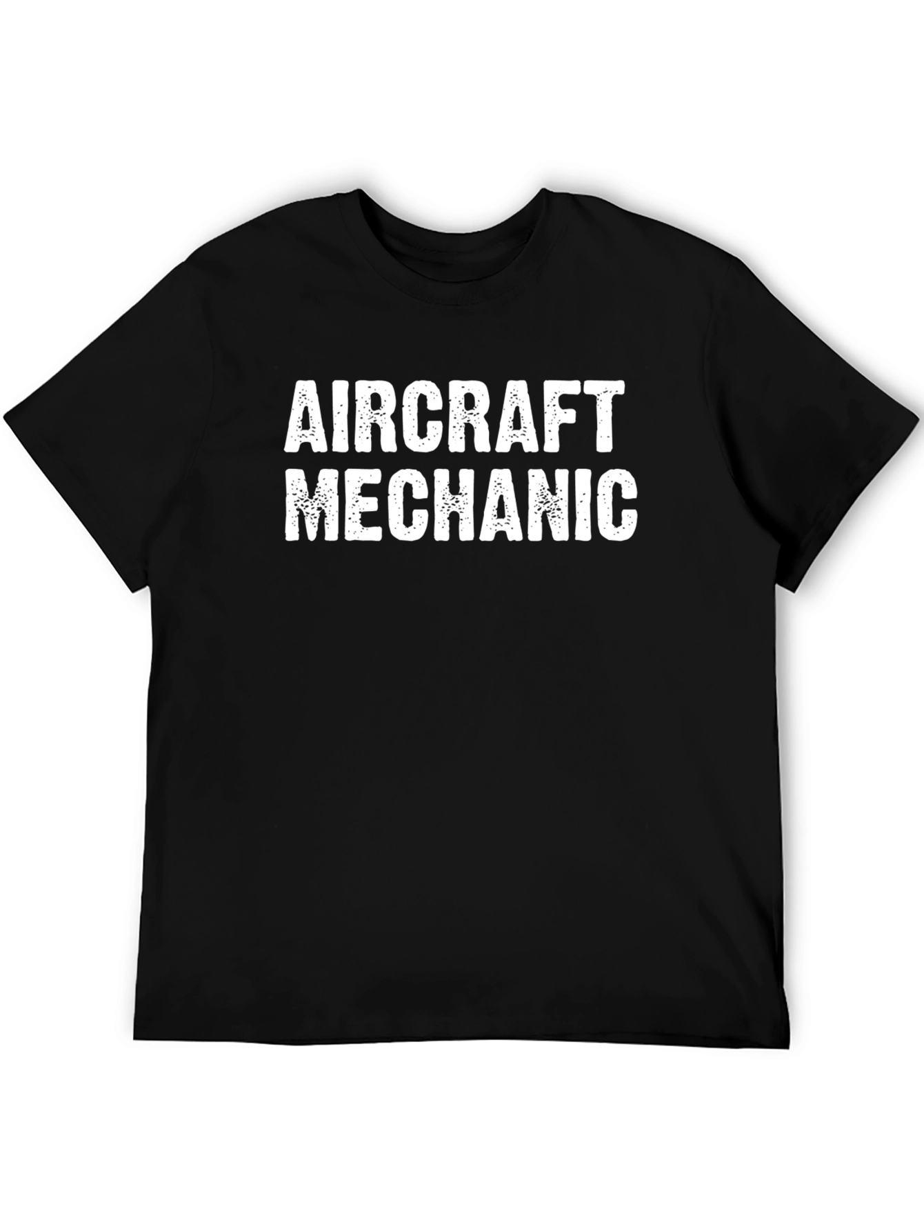 Camiseta Negra Aircraft Mechanic para Hombre