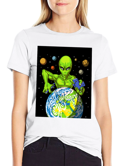 Camiseta Alienígena Dominando la Tierra