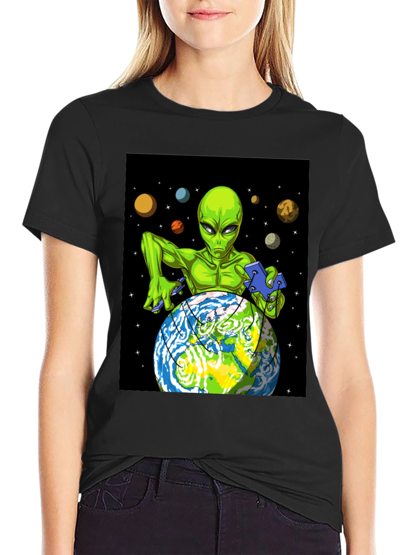 Camiseta Alienígena Dominando la Tierra