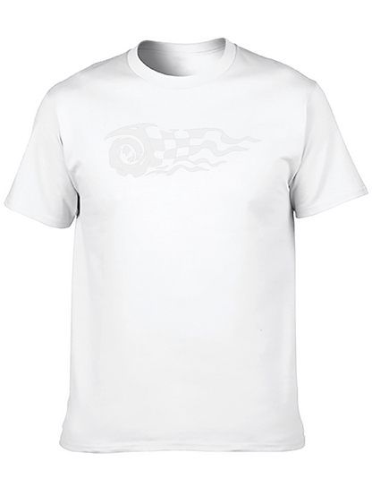 Camiseta Negra con Diseño de Carrera