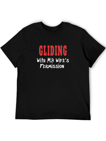 Camiseta Hombre - Deslizándose con permiso de mi esposa